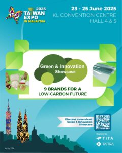 Green innovation and sustainable solutions in 2025 Taiwan EXPO in Malaysia.
