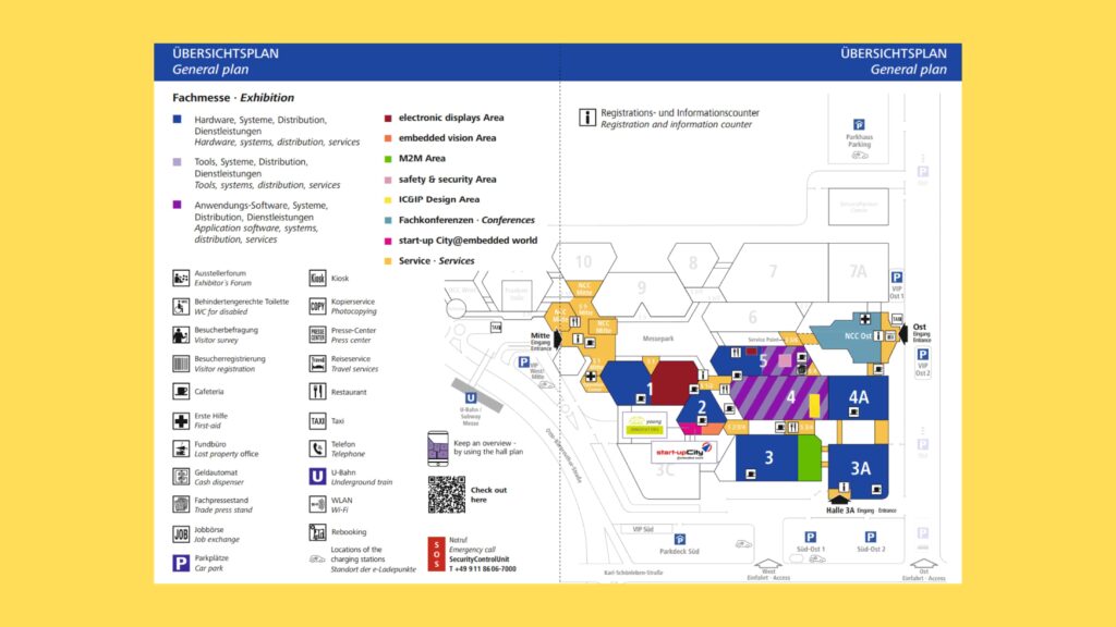 general exhibition plan of Embedded World 2025.