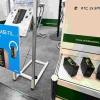 Exhibition booth of Netiotek and Embedian showcasing the 10Base-T1L solution at Embedded World 2025.