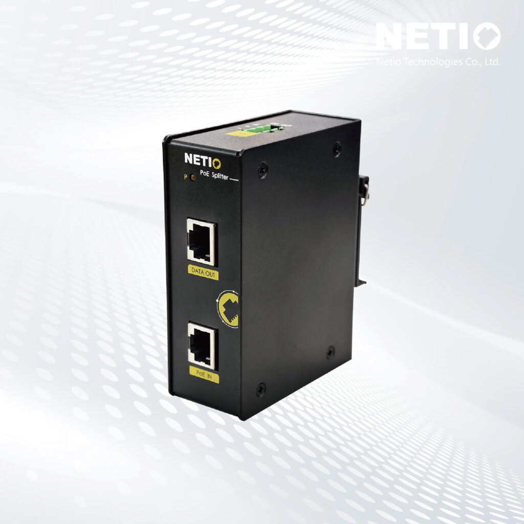 Netiotek's PoE splitter simplifies power distribution in industrial automation, transportation, and smart infrastructure applications.
